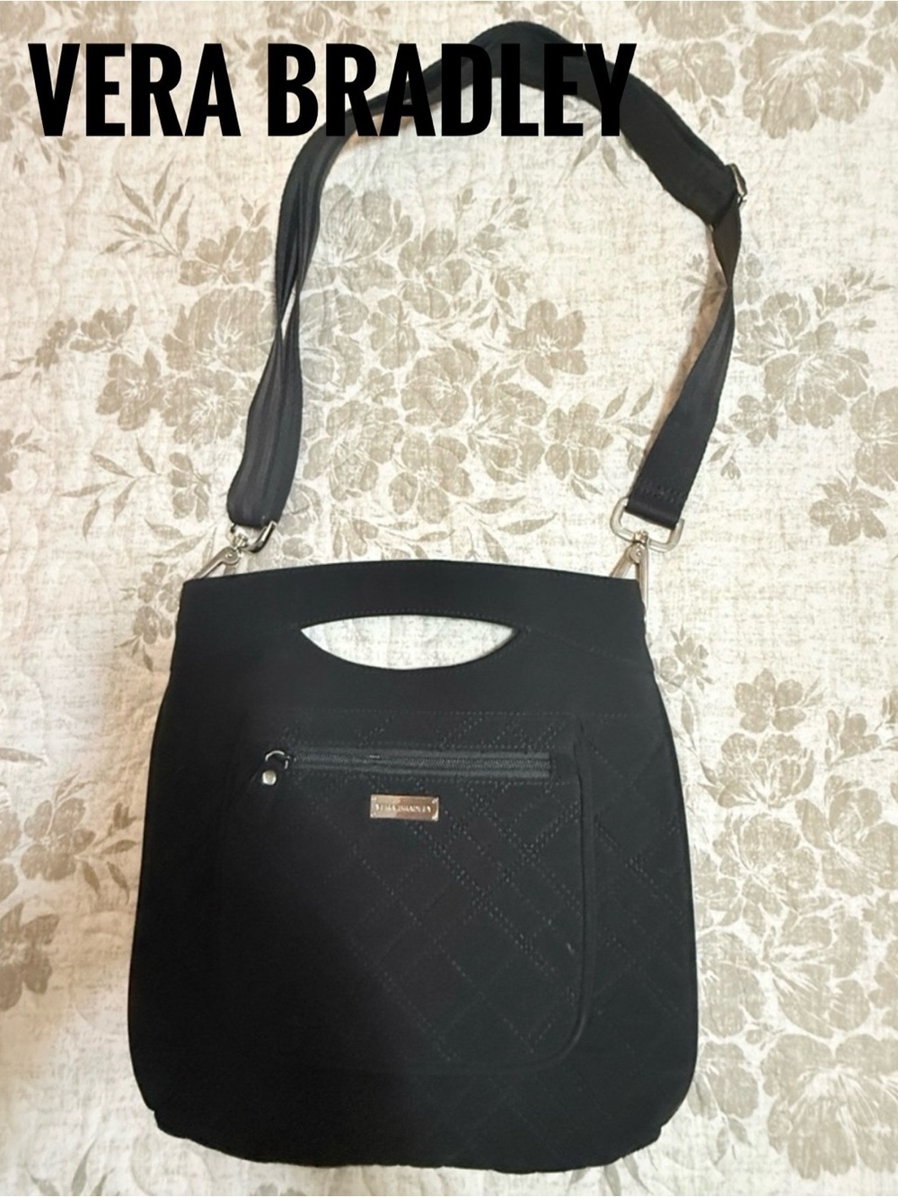 Vera Bradley Black Quilted Crossbody or Clutch Bag